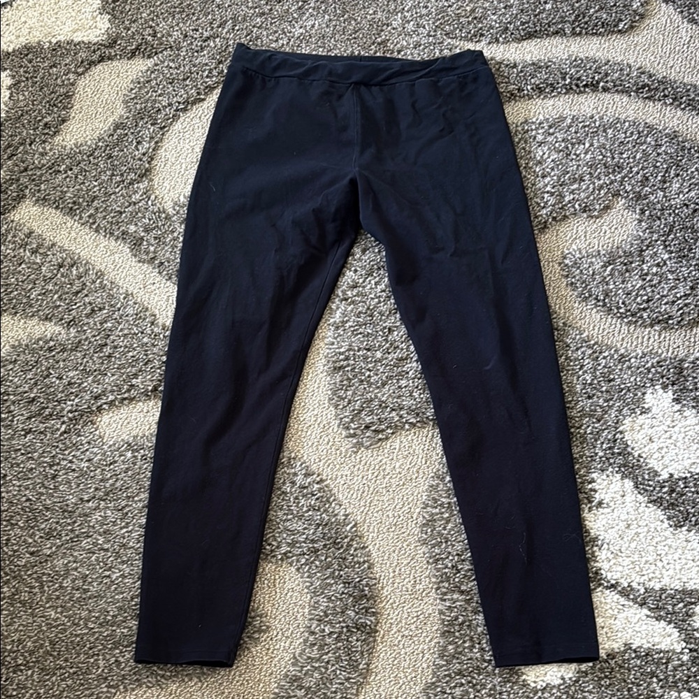 Style Co Womens Black Basic Cotton Comfort Stretch Leggings Size Medium